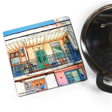 Wooden Trivet - Neve Tzedek Tel Aviv - 7 - Ofek Wertman tel aviv souvenirs Gift shop