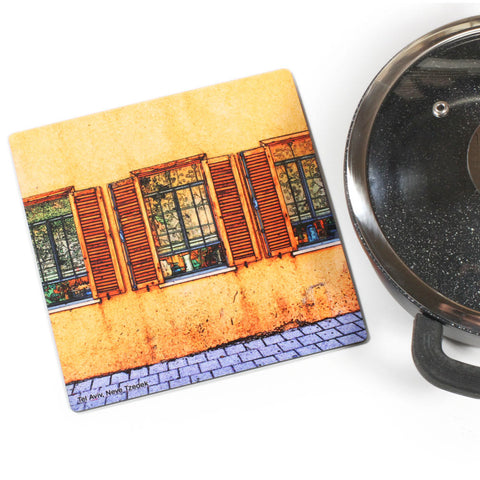 Wooden Trivet - Neve Tzedek Tel Aviv - 5 - Ofek Wertman tel aviv souvenirs Gift shop