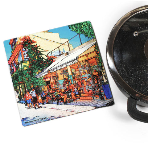 Wooden Trivet - Neve Tzedek Tel Aviv - 6 - Ofek Wertman tel aviv souvenirs Gift shop