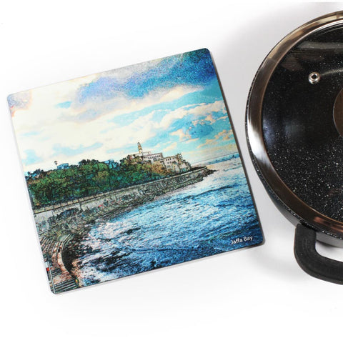 Wooden Trivet - Jaffa Bay - Ofek Wertman tel aviv souvenirs Gift shop