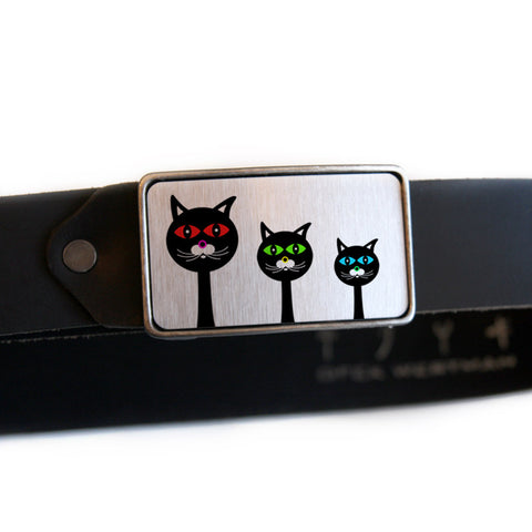 Cats Buckle & Belt - Ofek Wertman tel aviv souvenirs Gift shop
