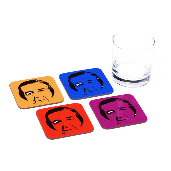 Golda Meir Coasters - Set of 4 Coasters - Ofek Wertman tel aviv souvenirs Gift shop