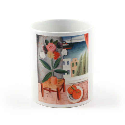 Mug  Still Life with Paper Flower - by Reuven Rubin - Ofek Wertman tel aviv souvenirs Gift shop