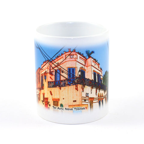 Neve Tzedek, Tel Aviv Mug - Ofek Wertman tel aviv souvenirs Gift shop