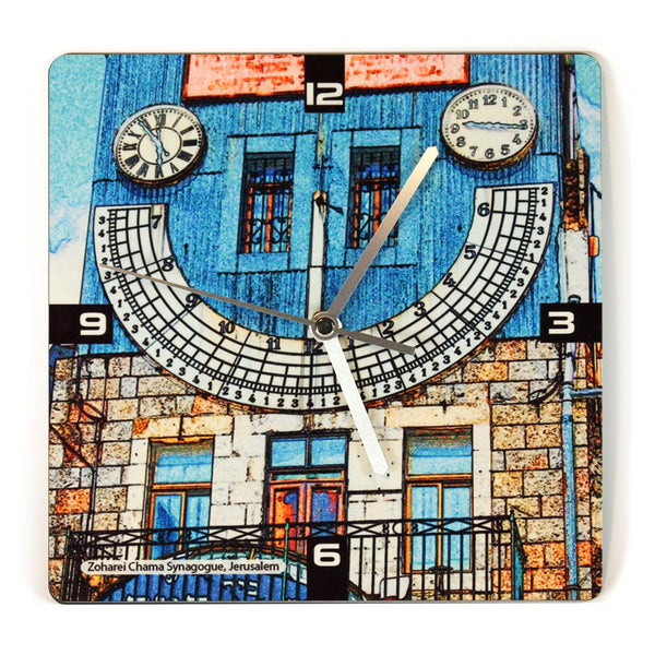 Wooden Wall Clock -Zoharei Chama Synagogue - Jerusalem - Ofek Wertman tel aviv souvenirs Gift shop